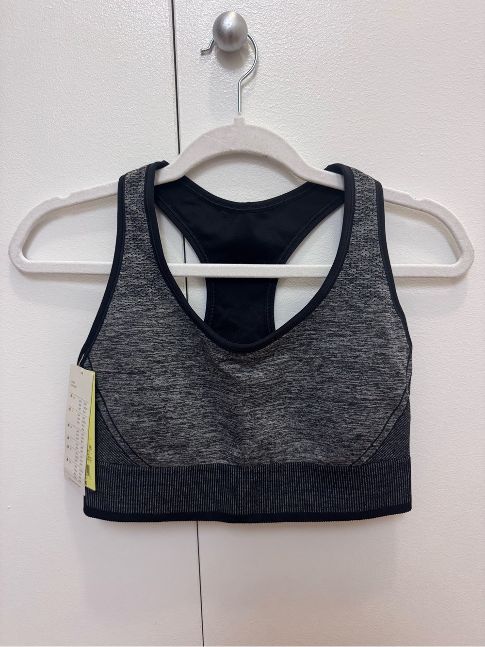 Seamless Grey Racerback Sports Bra